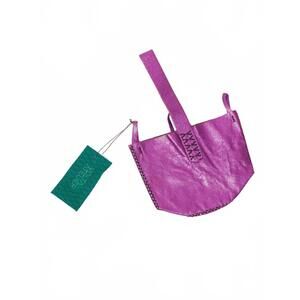 NEW VOLTA ATELIER women's navigli wristlet in metallic fuchsia